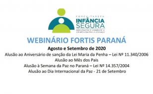 Banner Webinário FORTIS Paraná Agosto e Setembro
