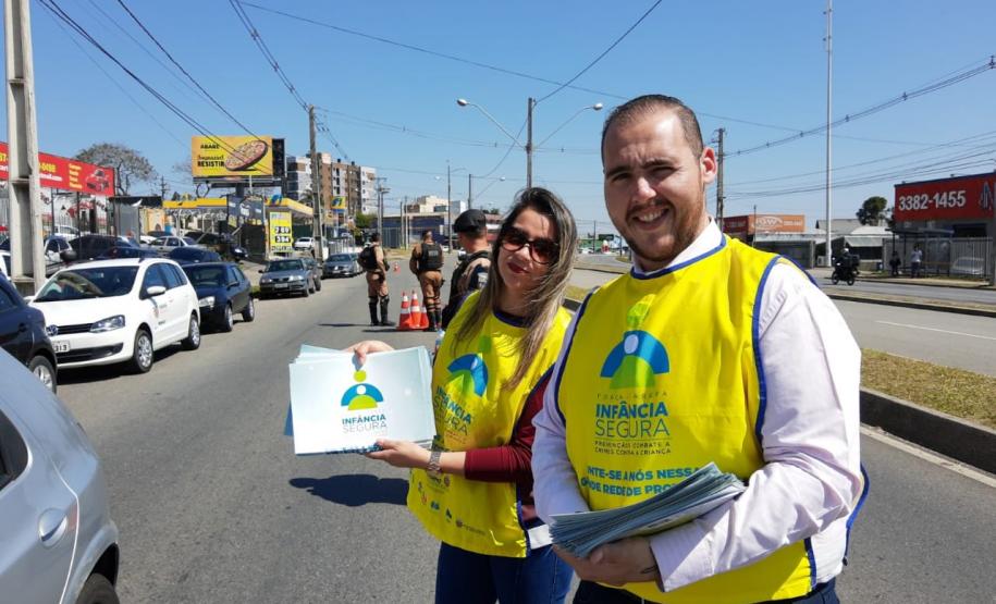 Força-Tarefa Infância Segura realiza ação de conscientização e prevenção em São José dos Pinhais