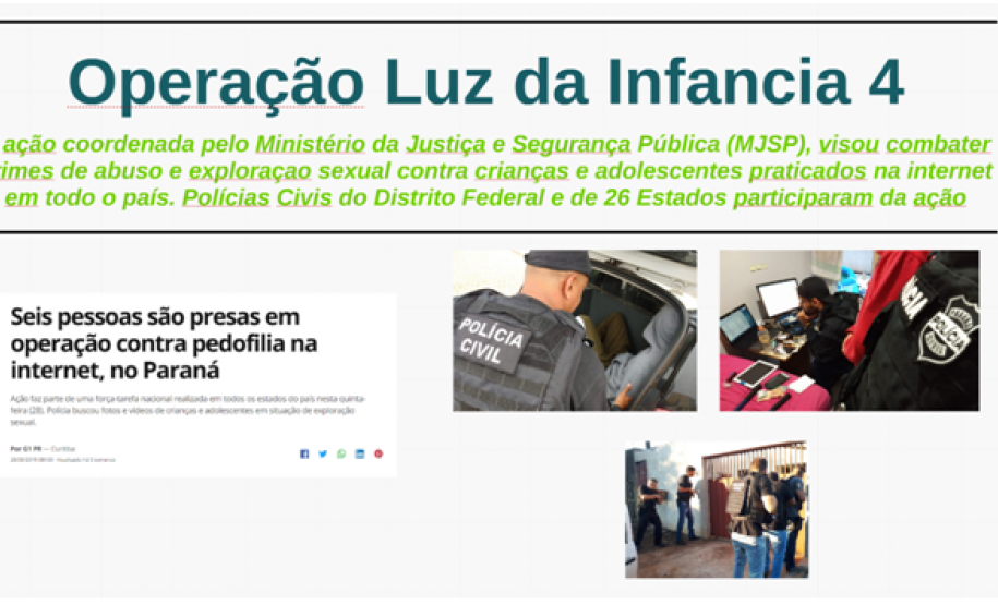 OPERAÇÃO LUZ DA INFÂNCIA 4 - 28/03/2019
